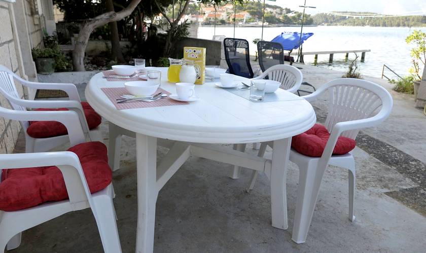 Table on front terrace